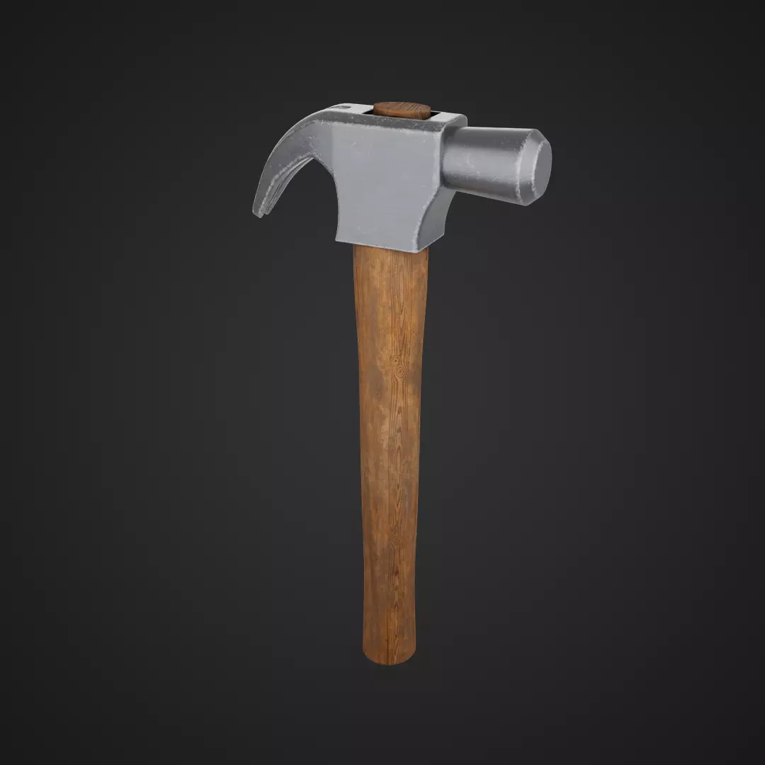 Claw Hammer Low-poly 3D model