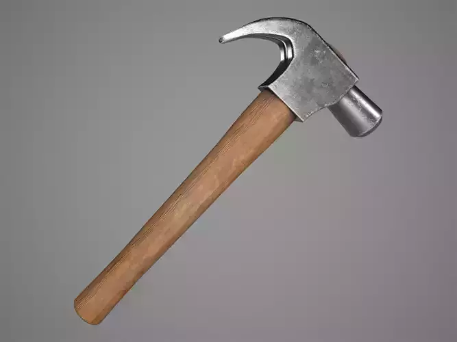 Claw Hammer Low-poly 3D model
