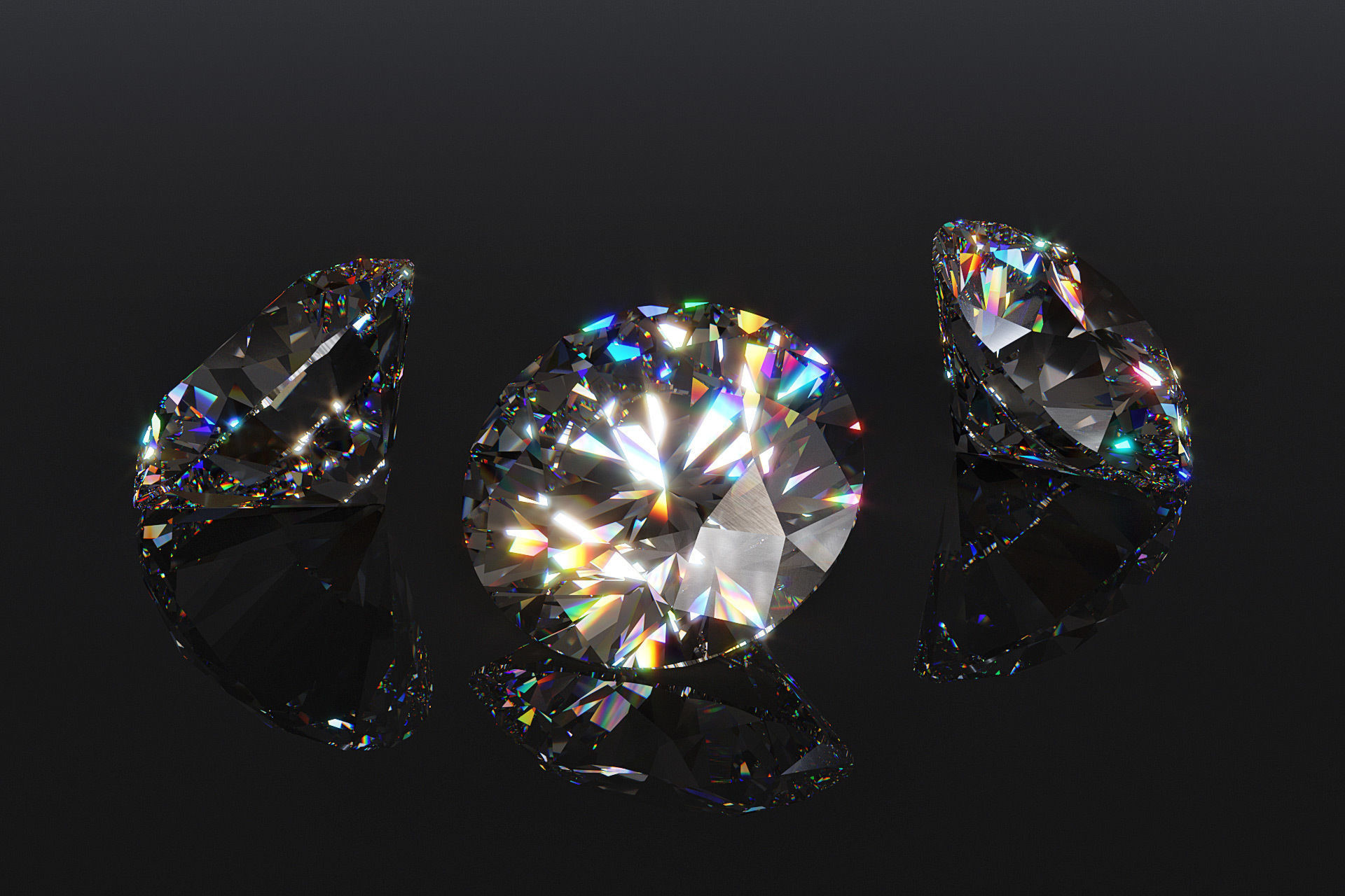 Diamond Round Cut 3D model 3D model_3