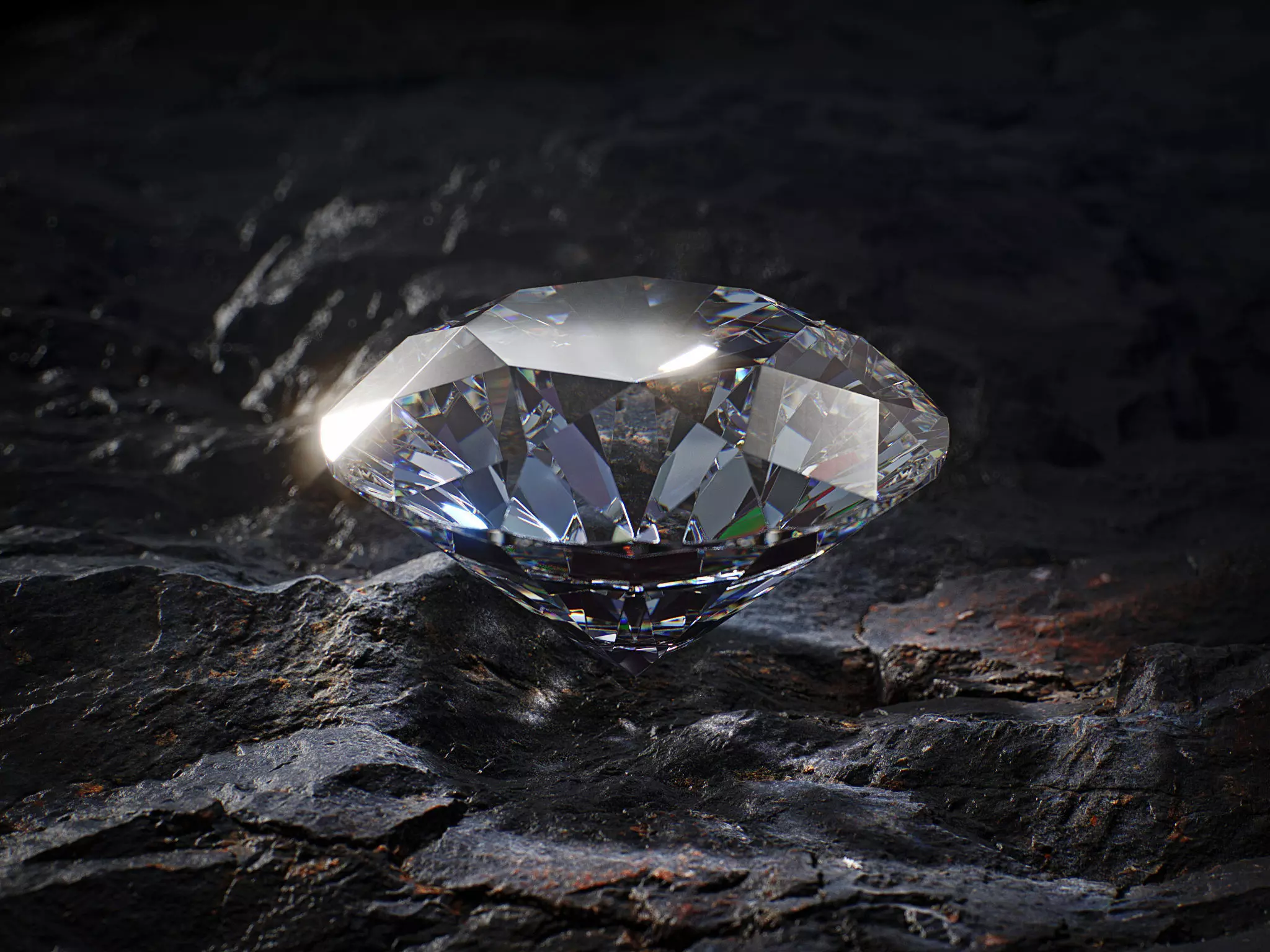 Diamond Round Cut 3D model 3D model_0