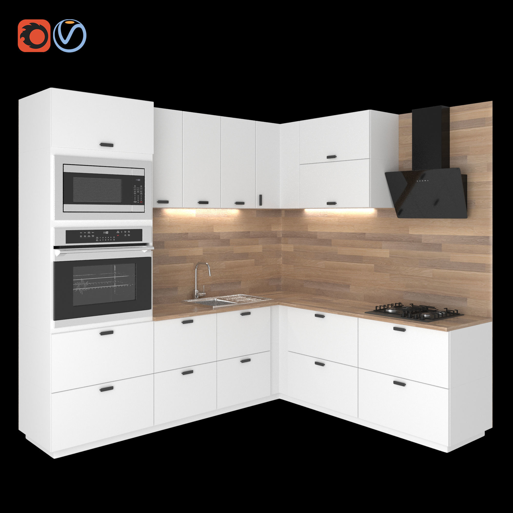 Modern kitchen KUNGSBACKA COMMON 3D model_0