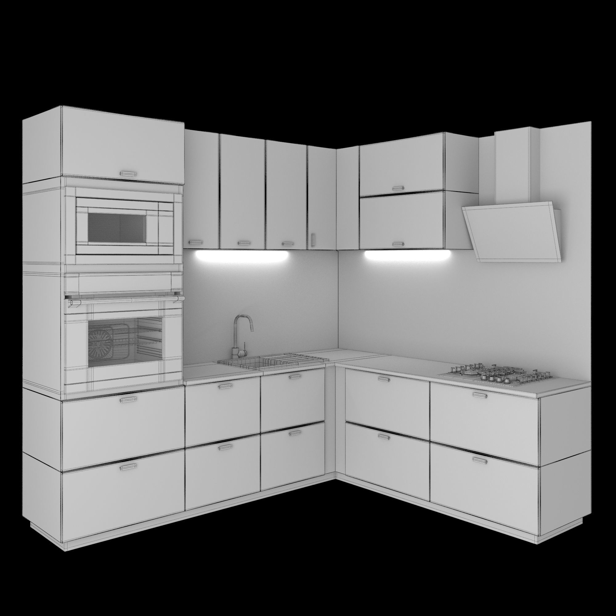 Modern kitchen KUNGSBACKA COMMON 3D model_4