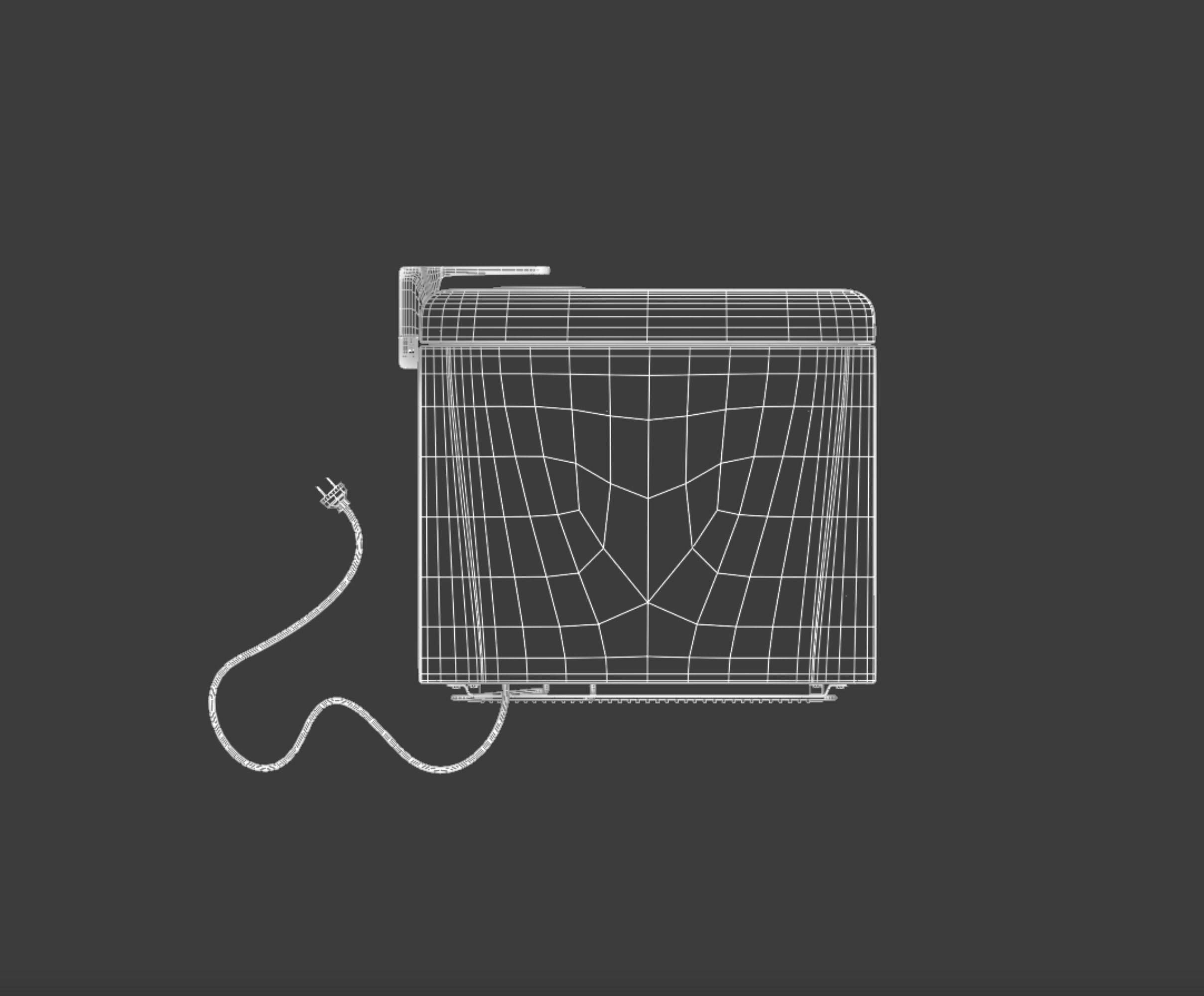 Vintage old refrigerator or fridge 3D model_22