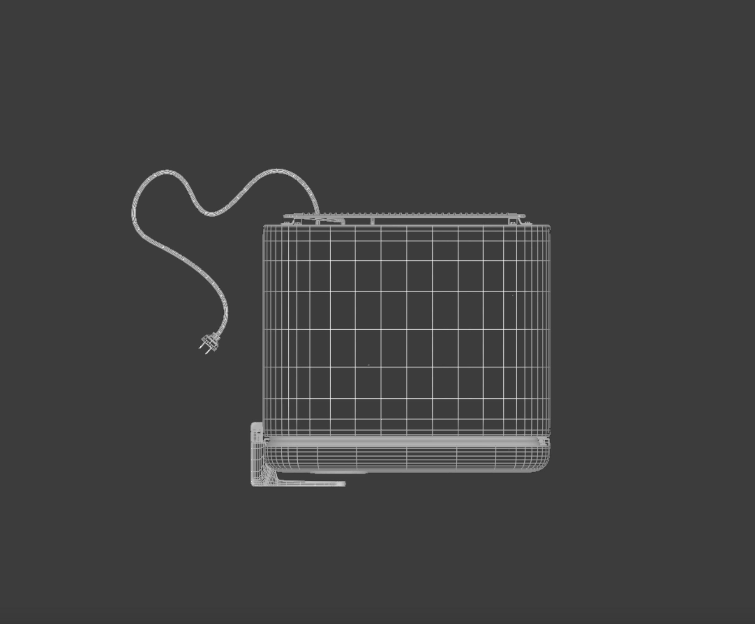 Vintage old refrigerator or fridge 3D model_18