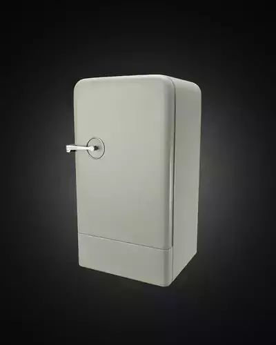 Vintage old refrigerator or fridge 3D model
