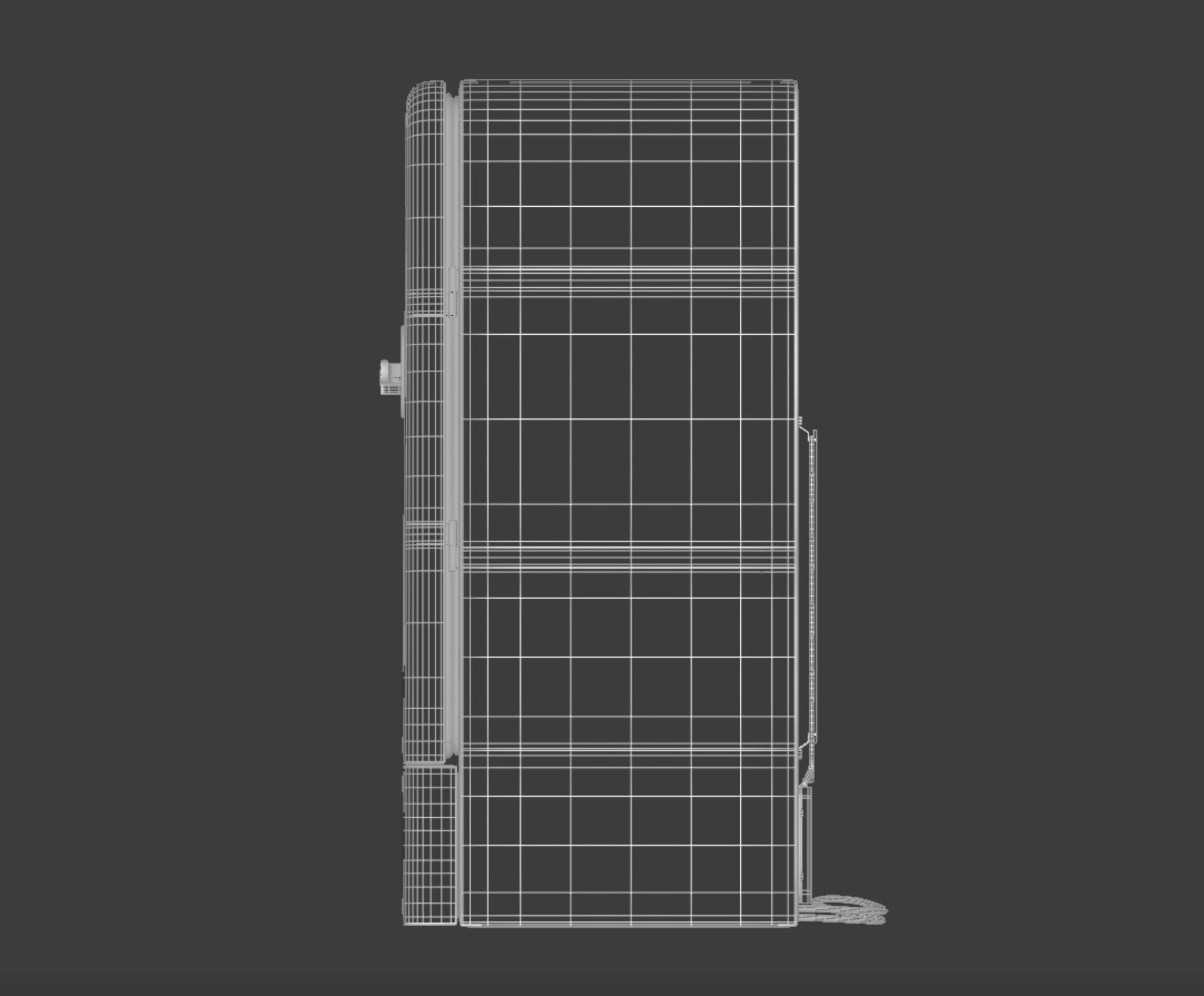 Vintage old refrigerator or fridge 3D model_10