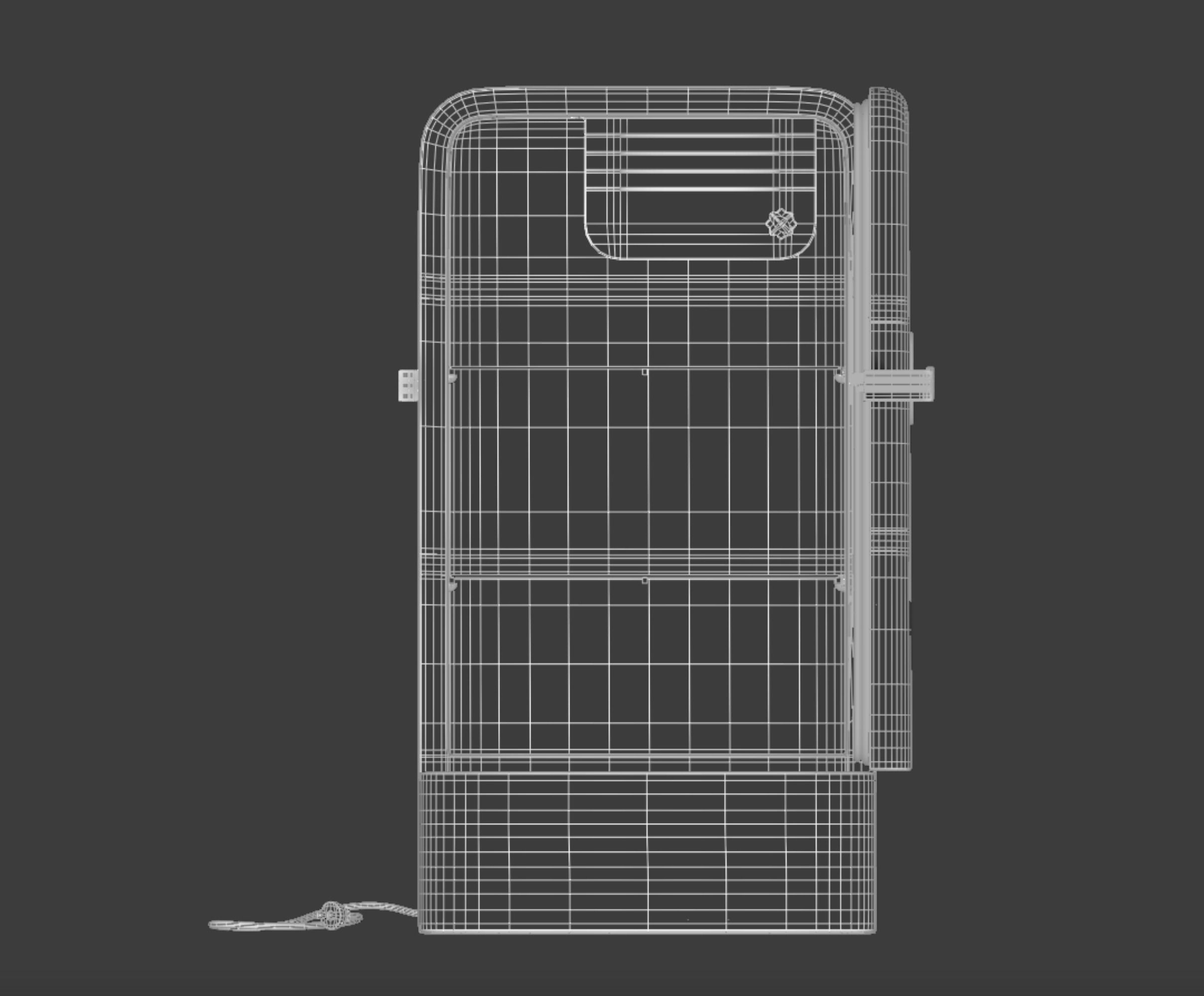 Vintage old refrigerator or fridge 3D model_26