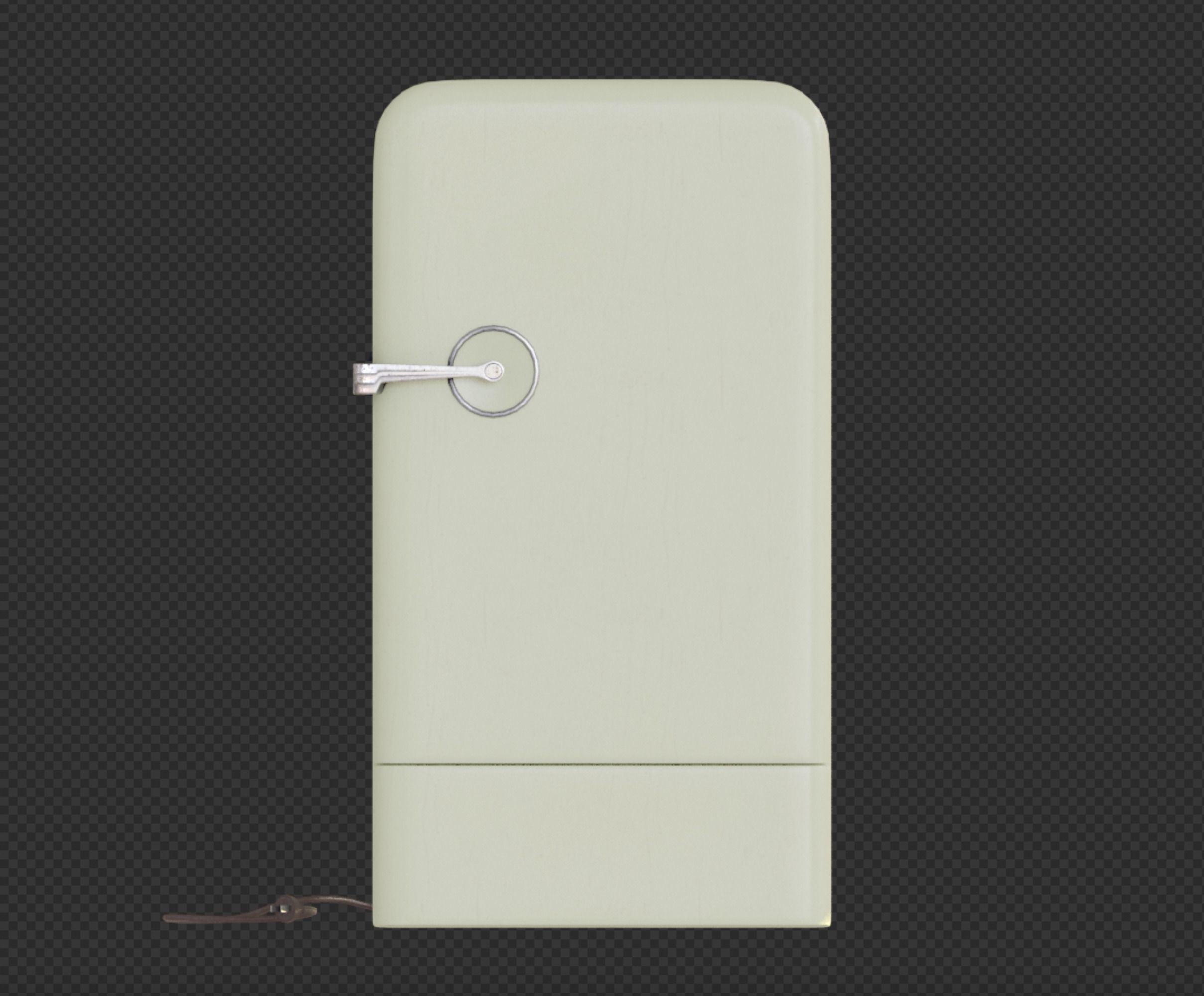 Vintage old refrigerator or fridge 3D model_3