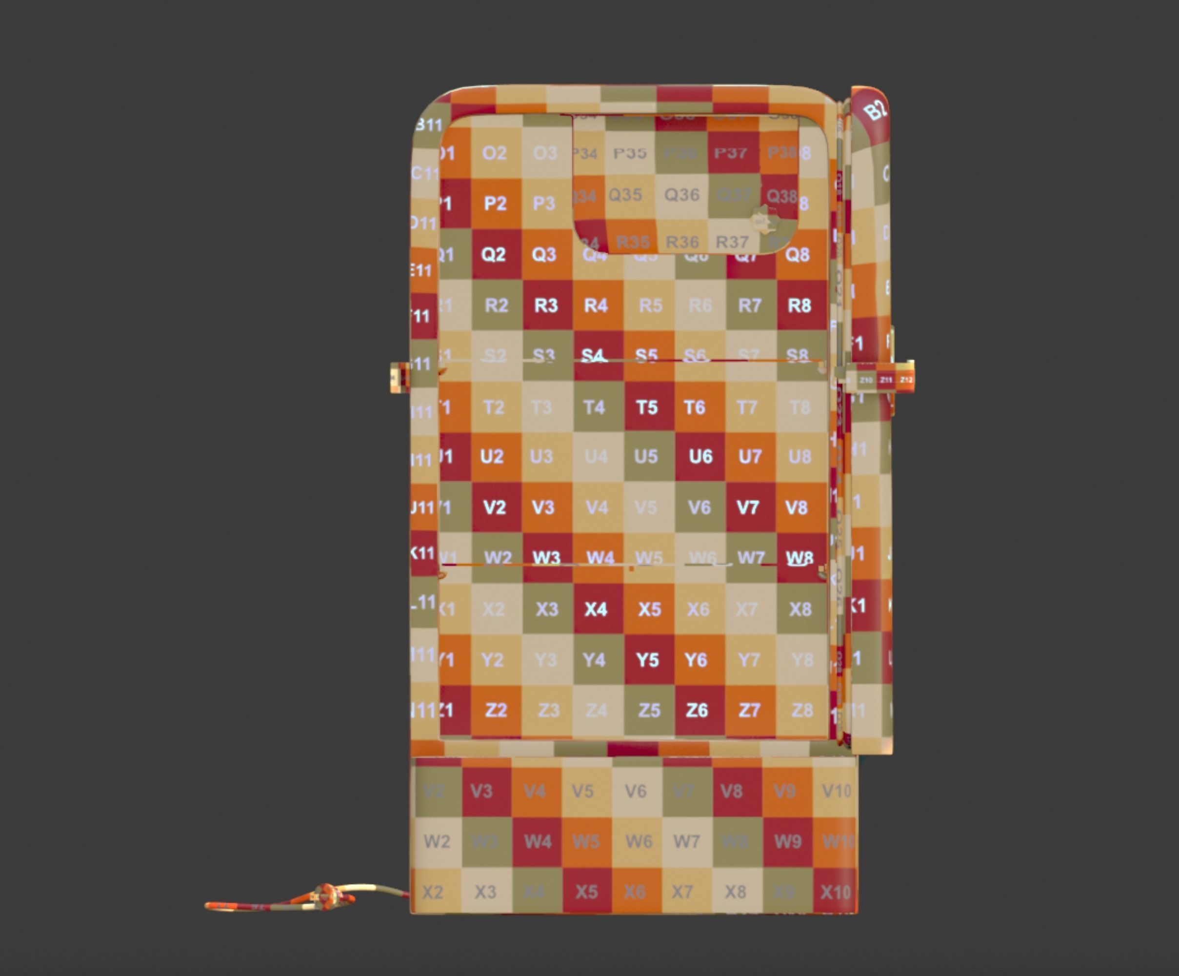 Vintage old refrigerator or fridge 3D model_25