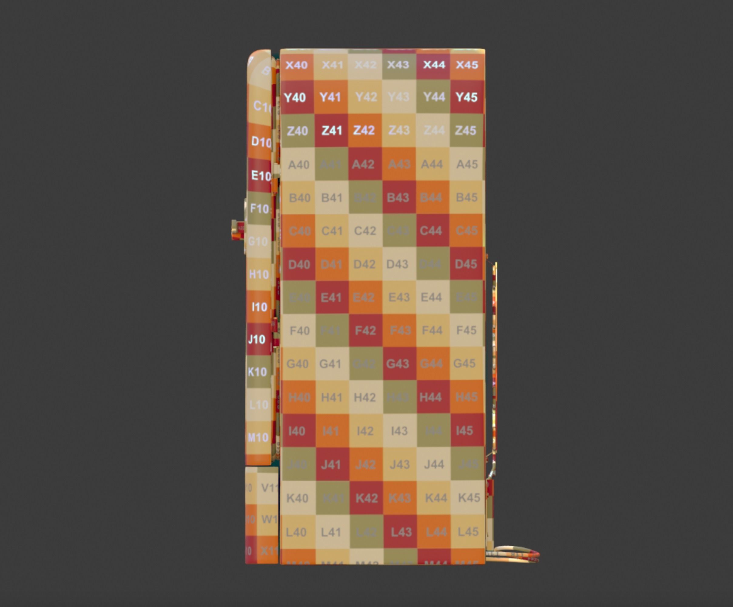 Vintage old refrigerator or fridge 3D model_9