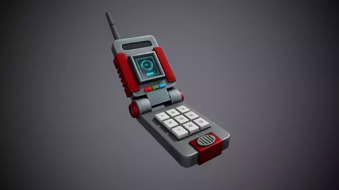 Stylized Cell Phone- Tutorial Included Low-poly 3D model