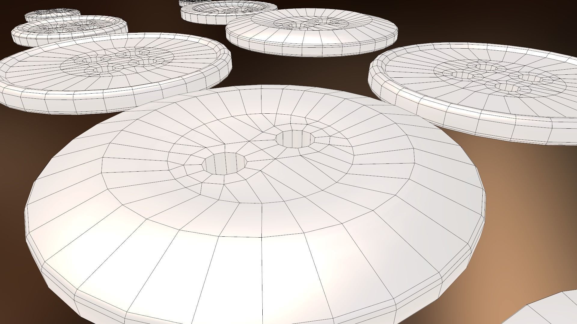 Buttons Low-poly 3D model_32