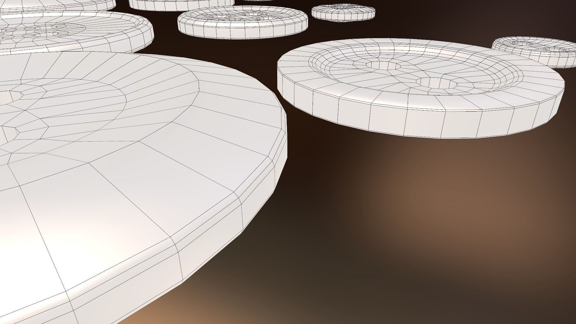 Buttons Low-poly 3D model_29