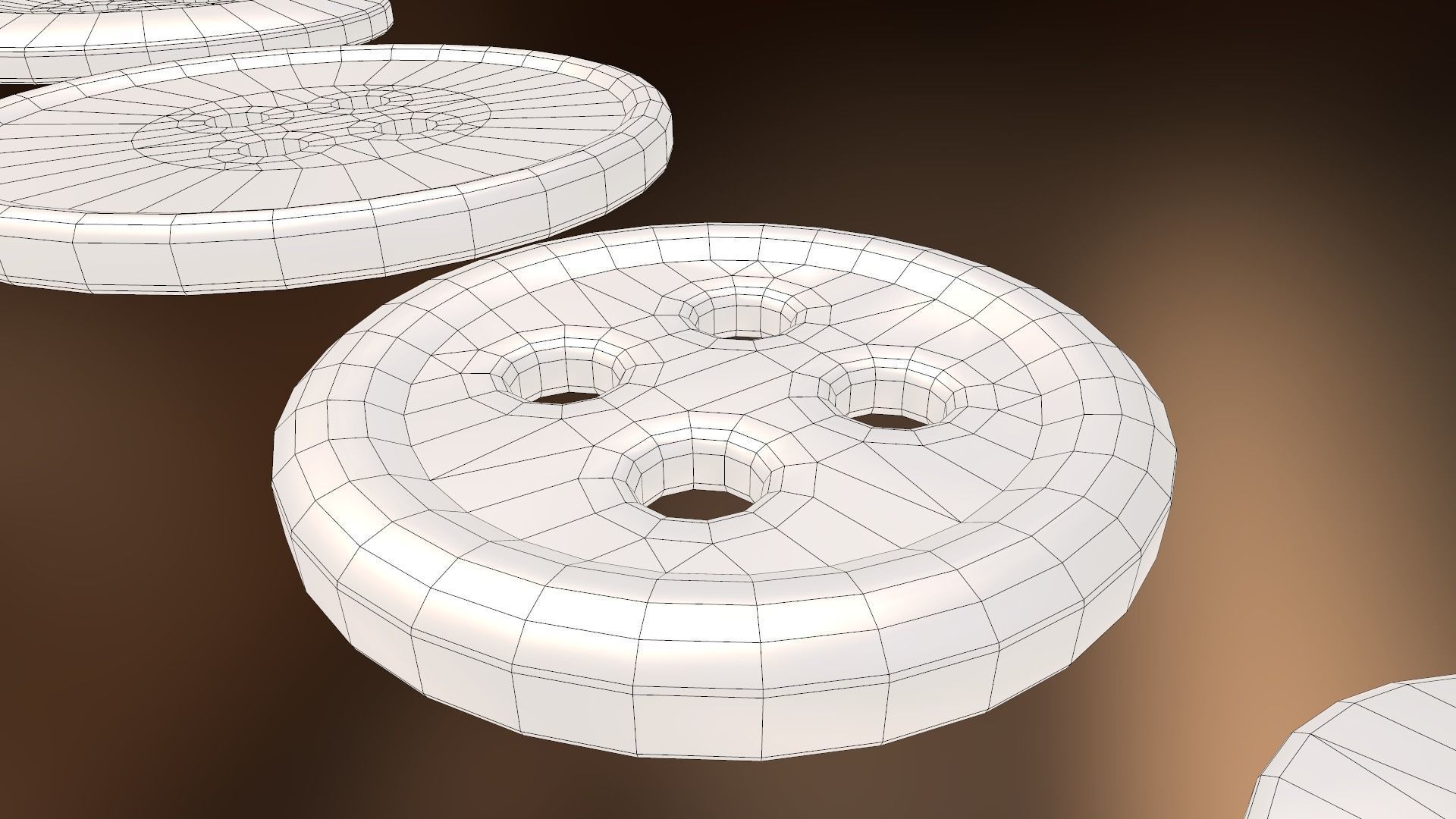 Buttons Low-poly 3D model_33