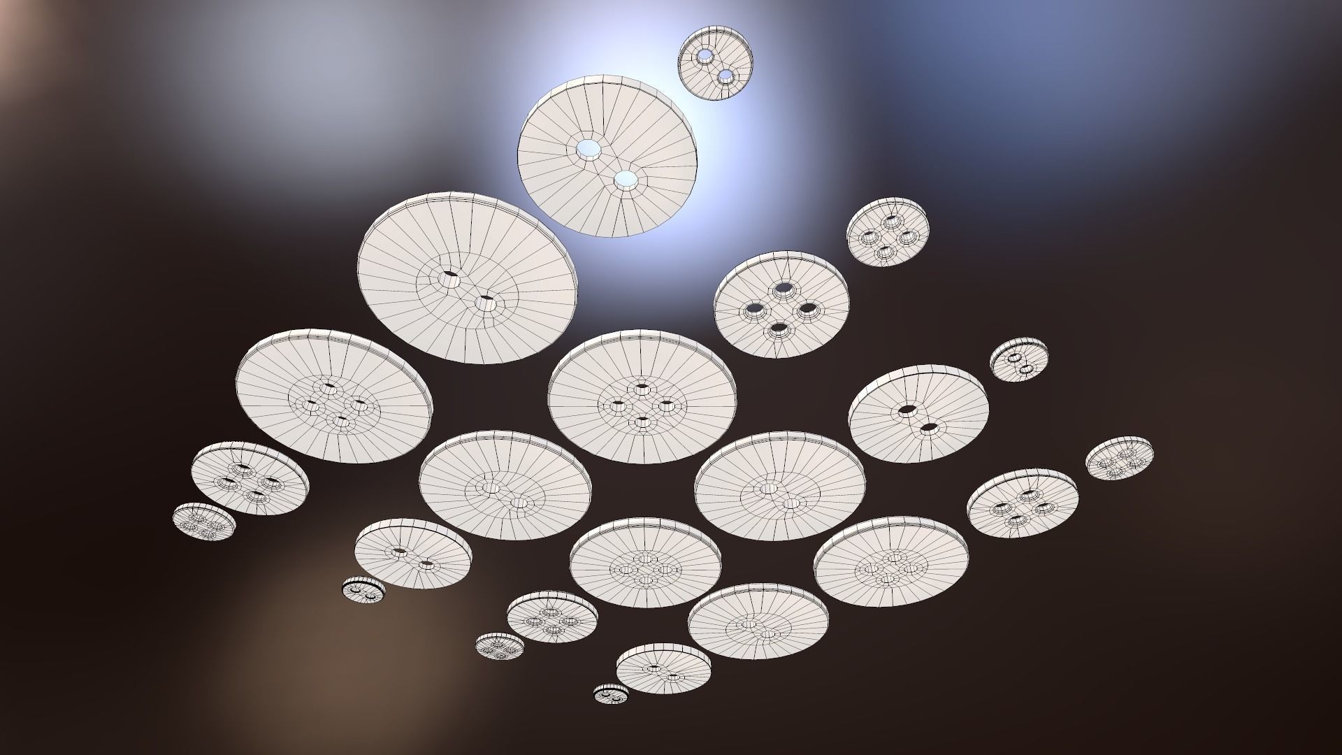 Buttons Low-poly 3D model_30