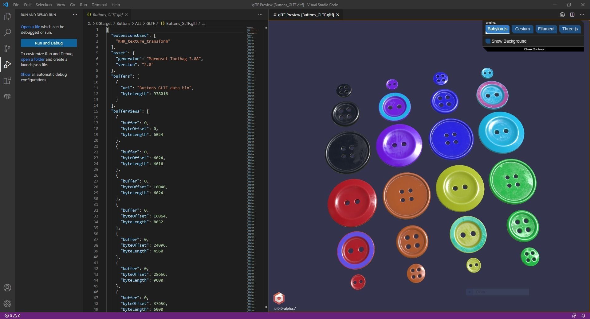Buttons Low-poly 3D model_41