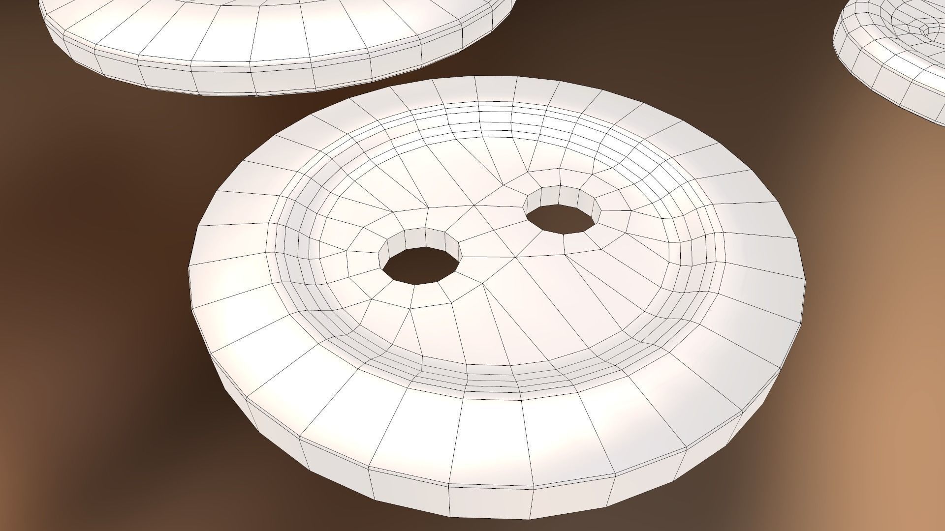 Buttons Low-poly 3D model_31
