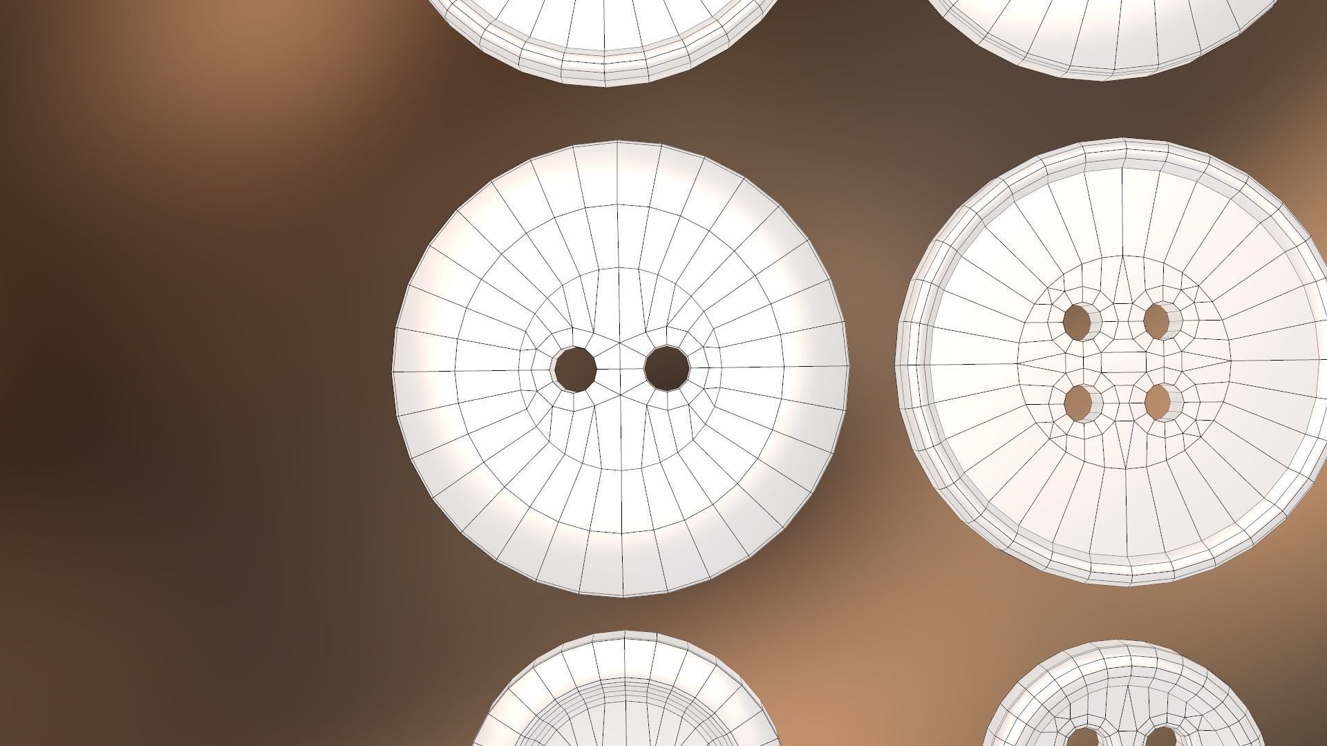 Buttons Low-poly 3D model_21