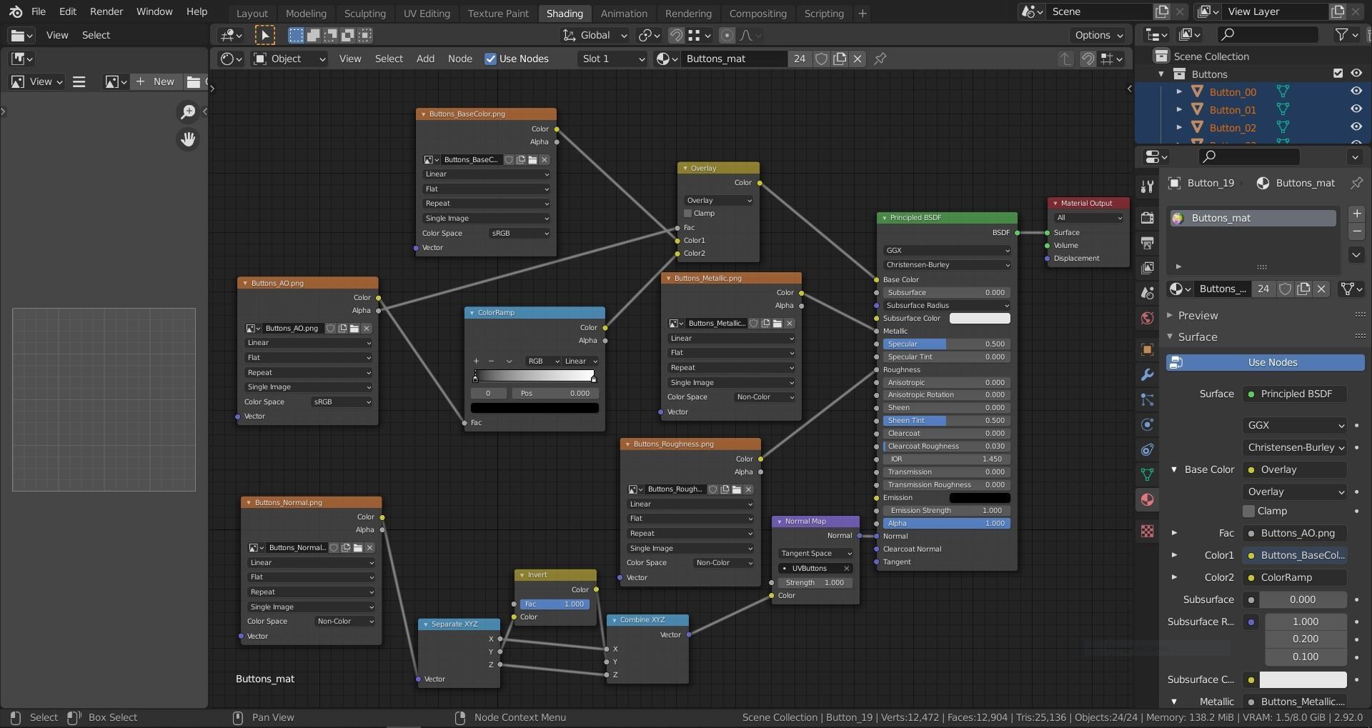 Buttons Low-poly 3D model_38