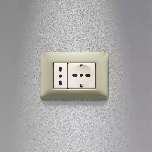 Bticino Matix Wall Socket 3 Element Low-poly 3D model