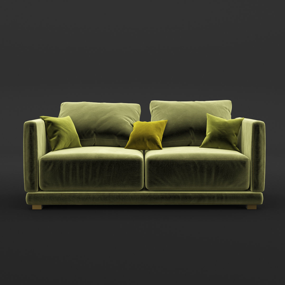 Modern fabric sofa 3D model_10