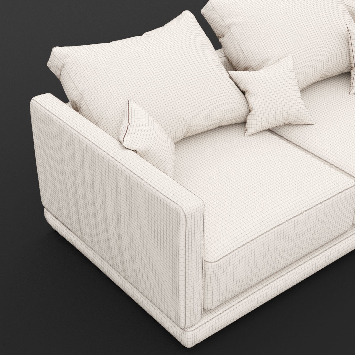 Modern fabric sofa 3D model_19