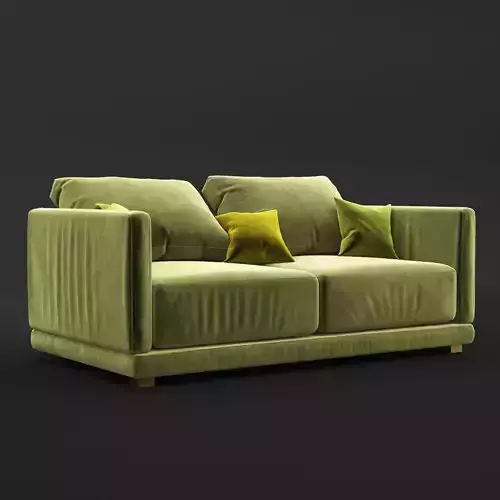 Modern fabric sofa 3D model