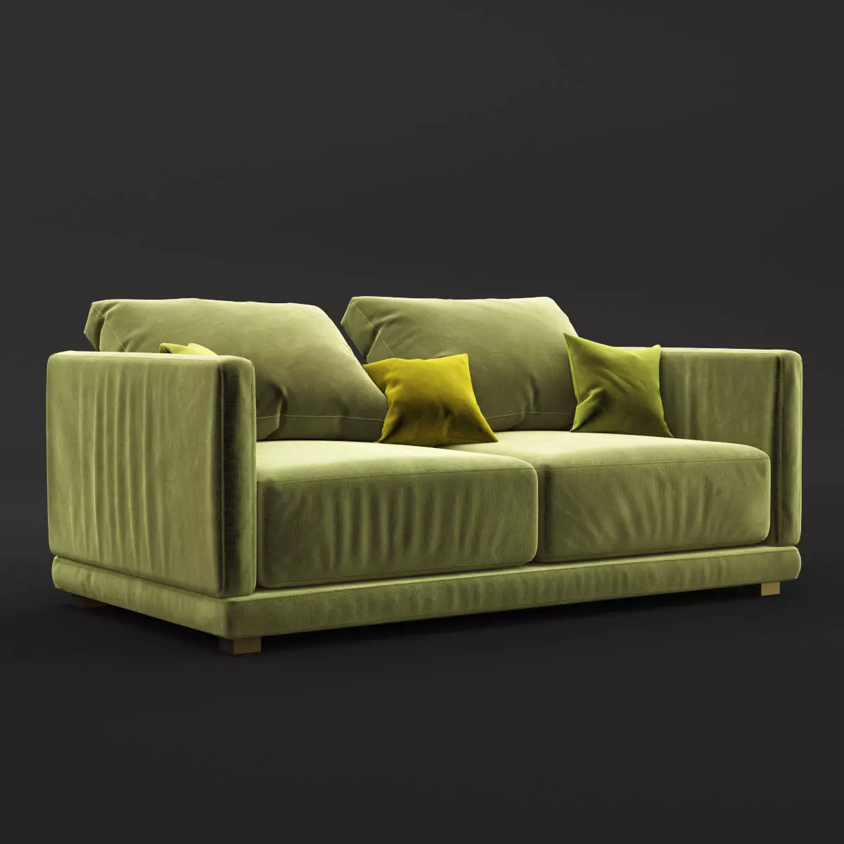 Modern fabric sofa 3D model_0
