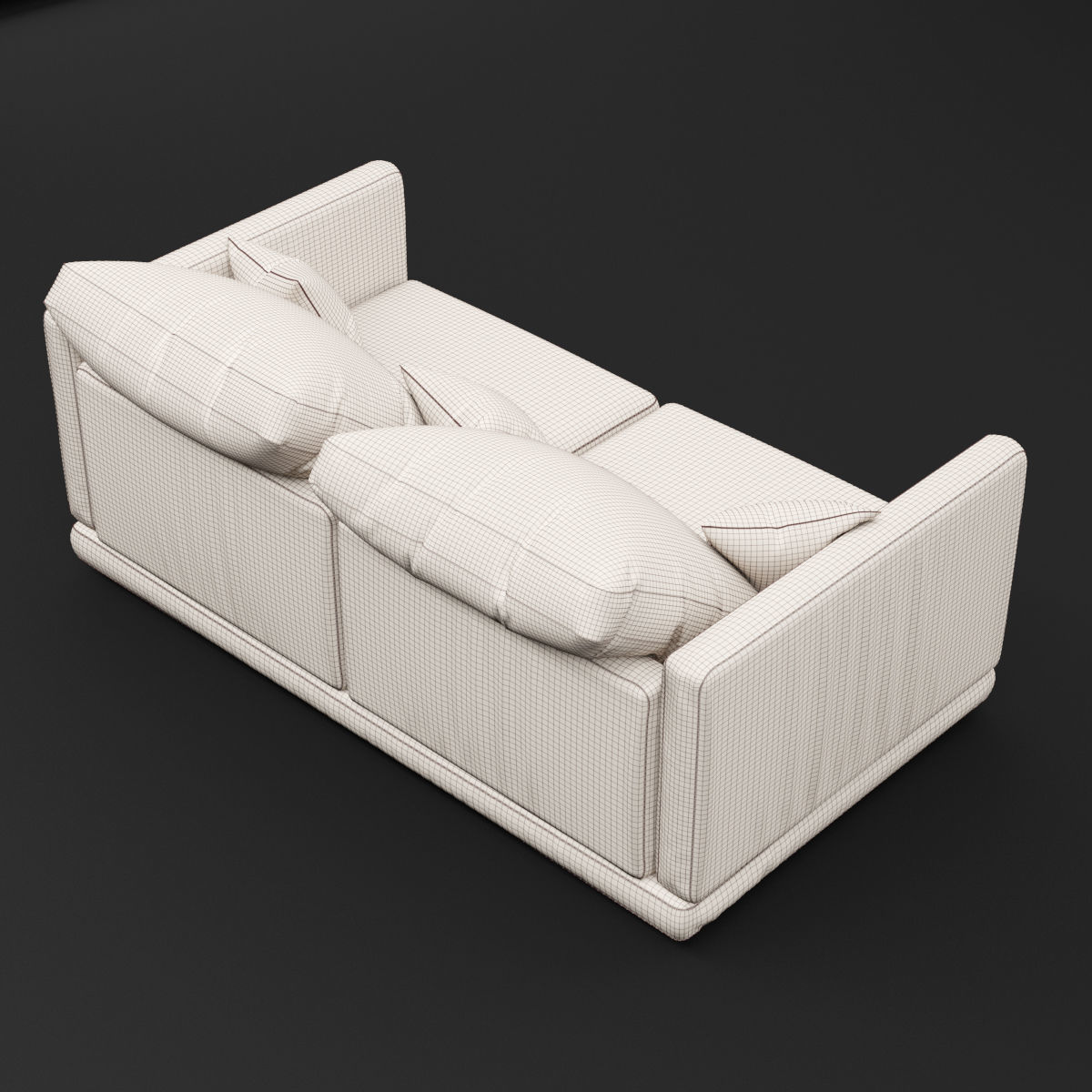 Modern fabric sofa 3D model_7