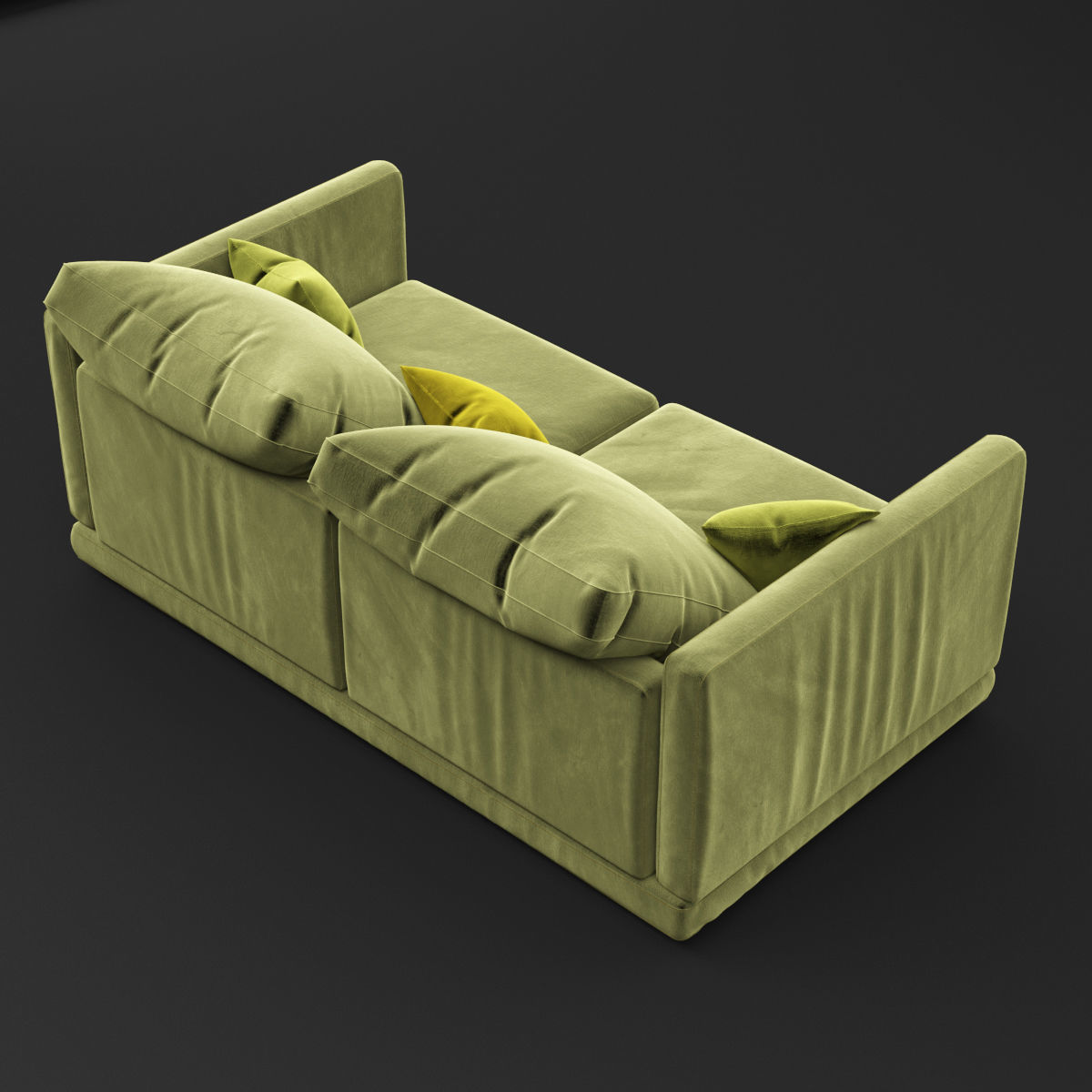 Modern fabric sofa 3D model_6