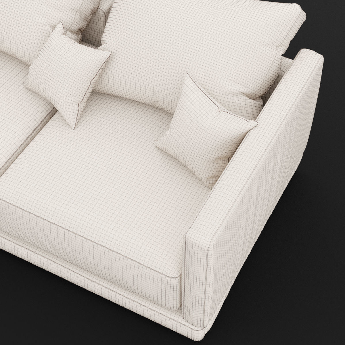 Modern fabric sofa 3D model_23