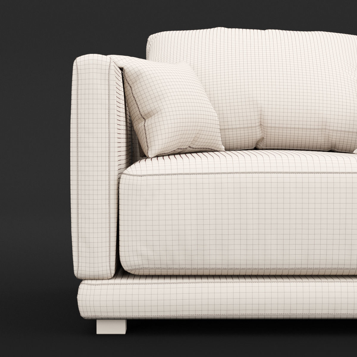 Modern fabric sofa 3D model_15
