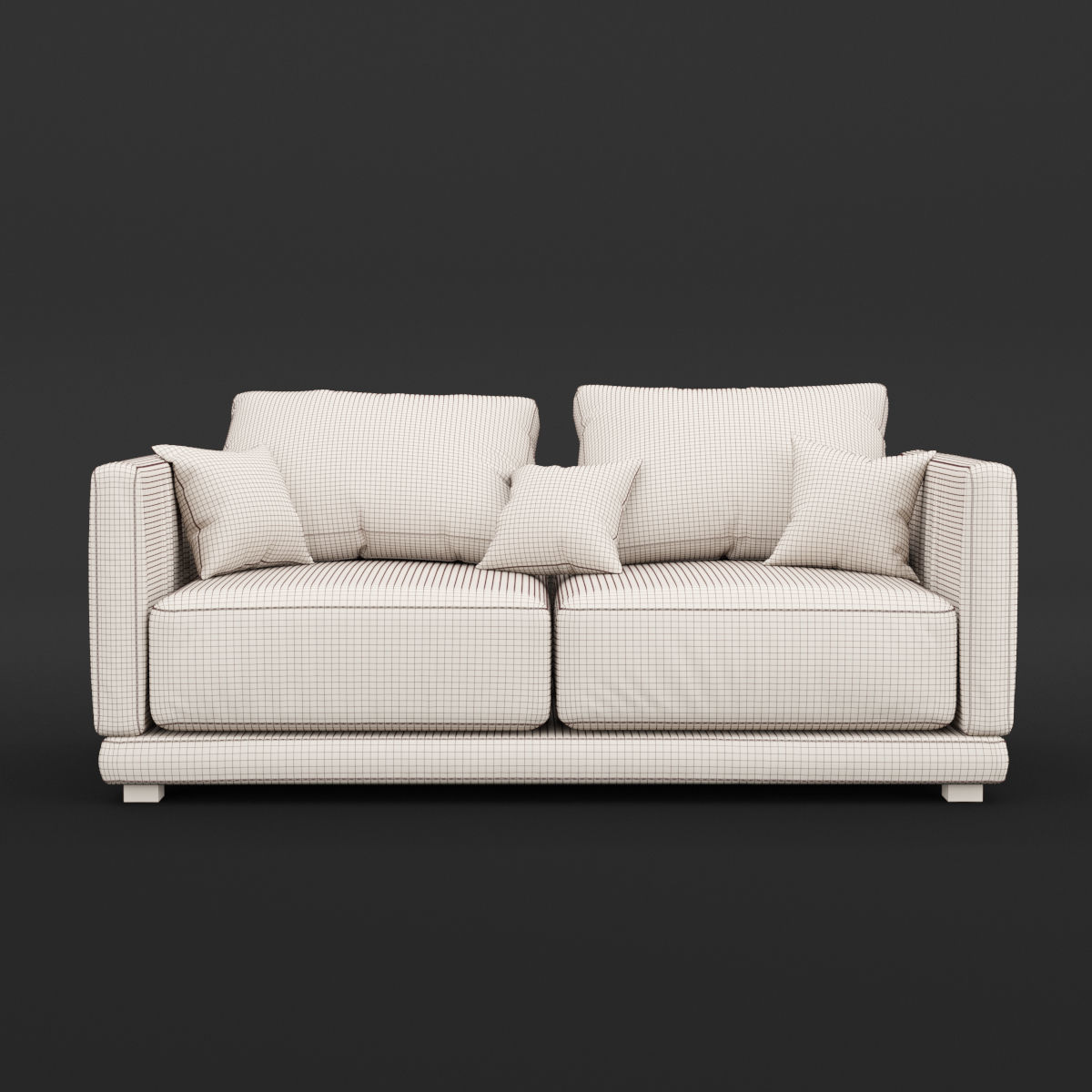 Modern fabric sofa 3D model_11