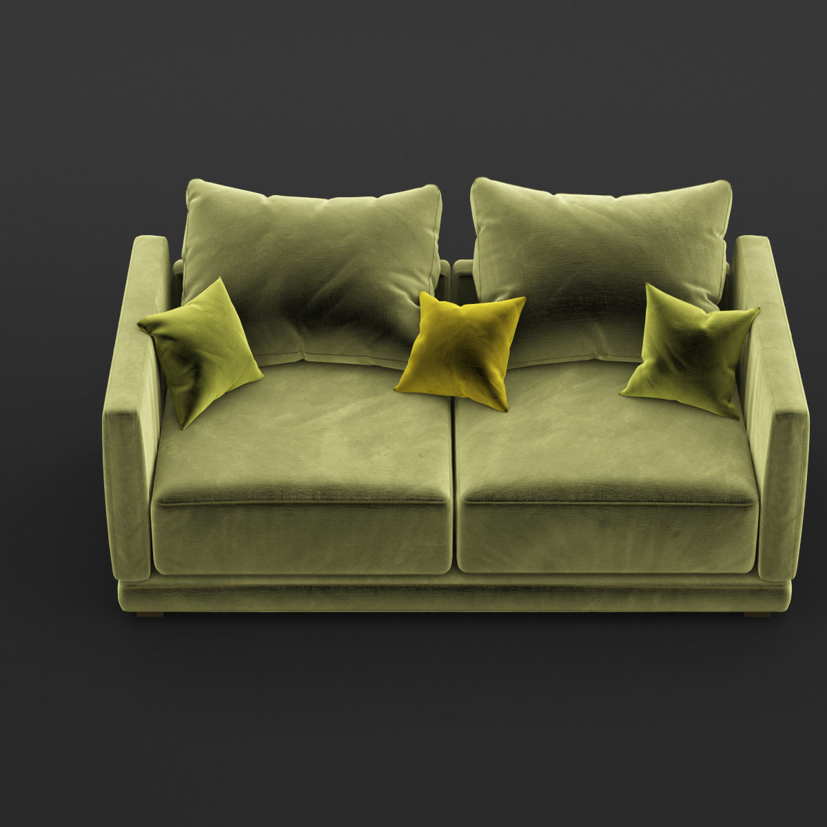Modern fabric sofa 3D model_2