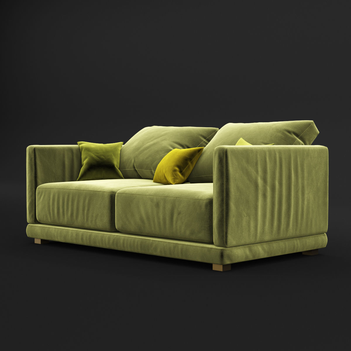 Modern fabric sofa 3D model_12