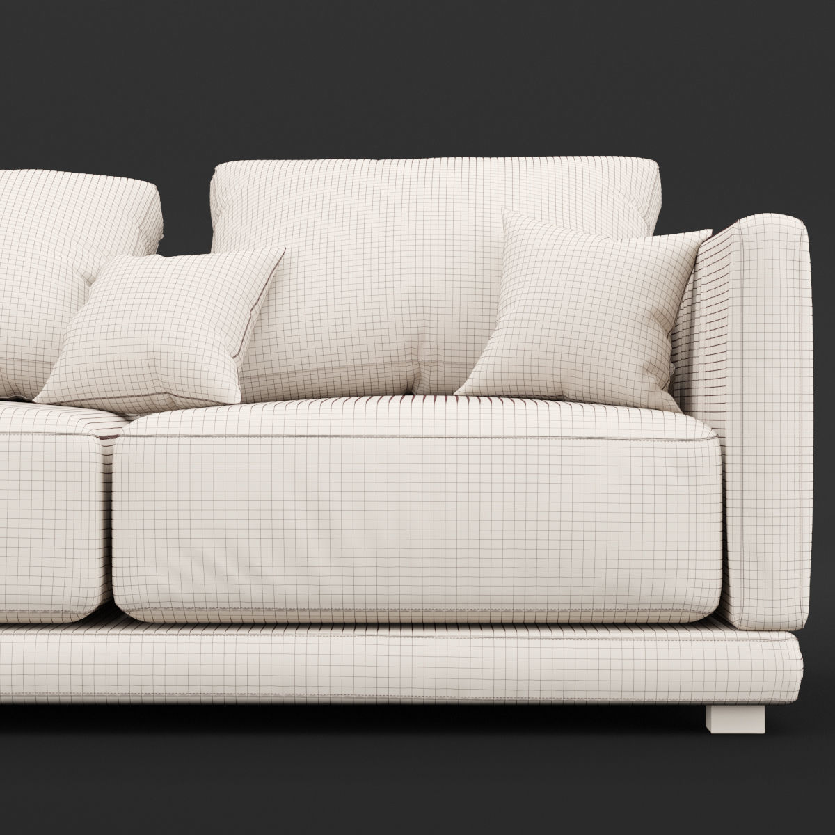 Modern fabric sofa 3D model_17
