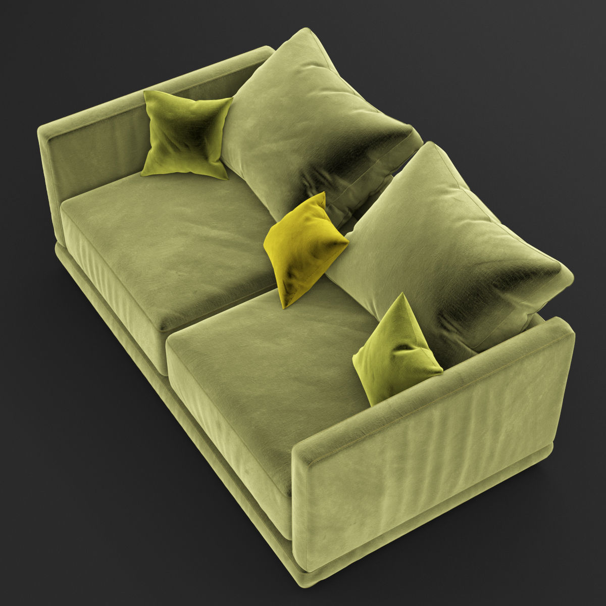 Modern fabric sofa 3D model_4