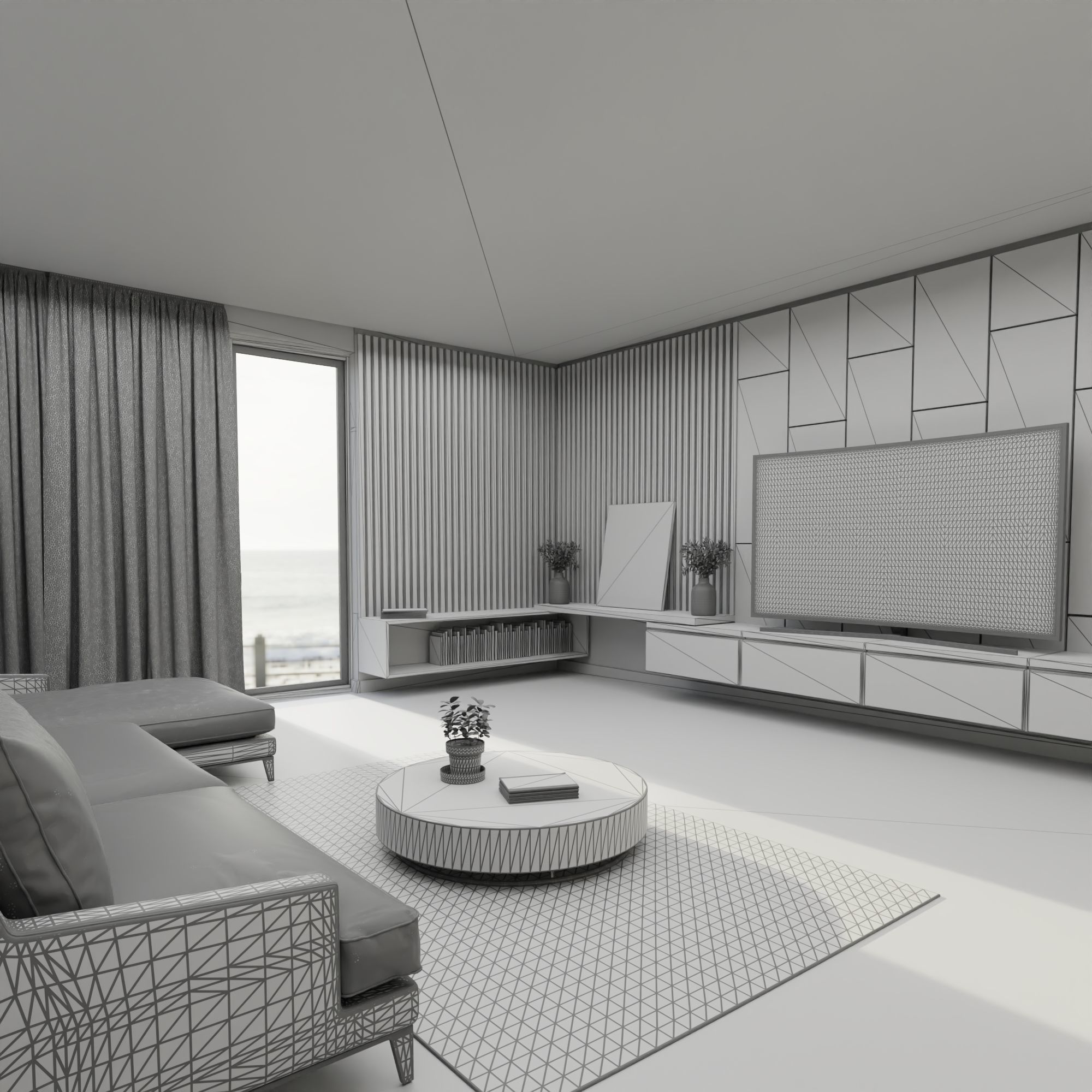 Living Room 3D model_6
