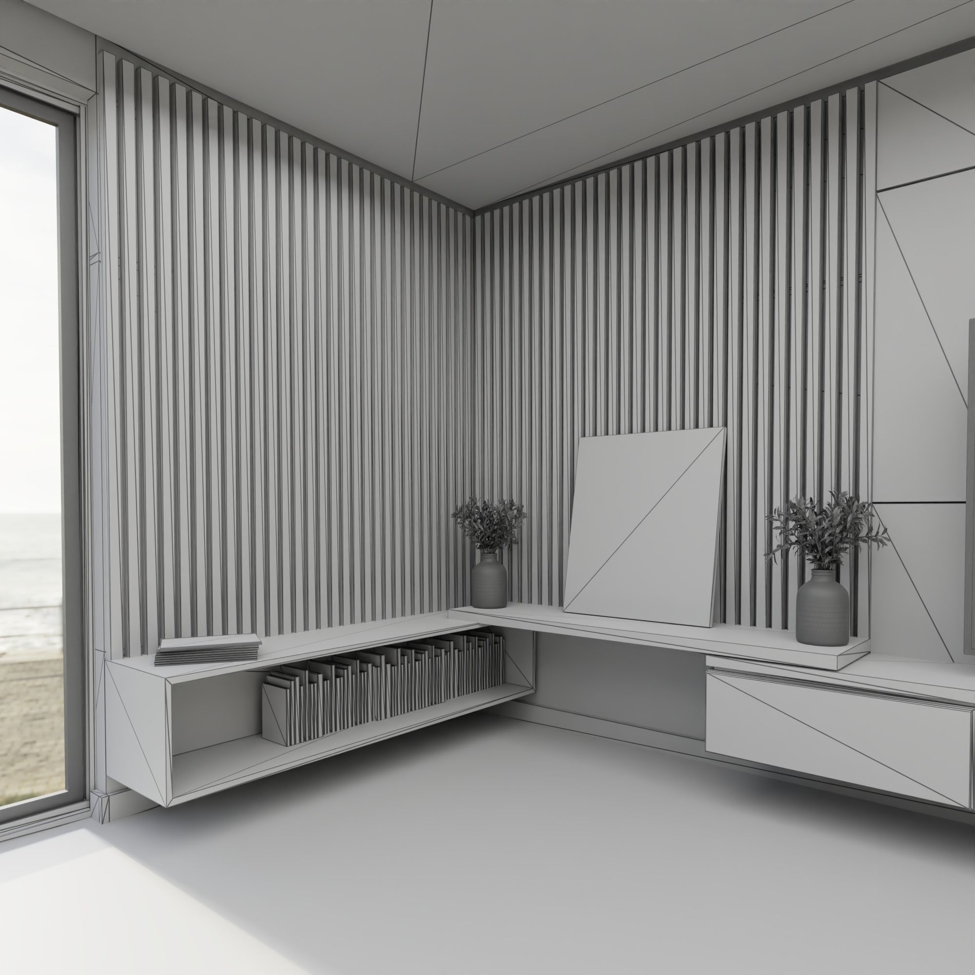 Living Room 3D model_9