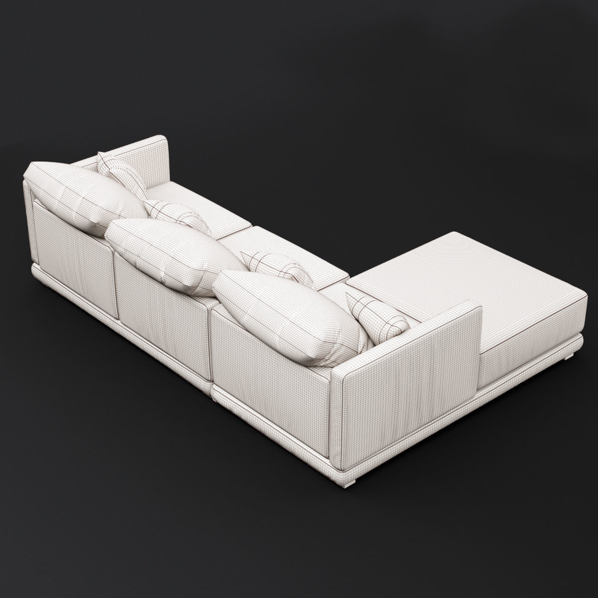 Modern angle sofa 3D model_7