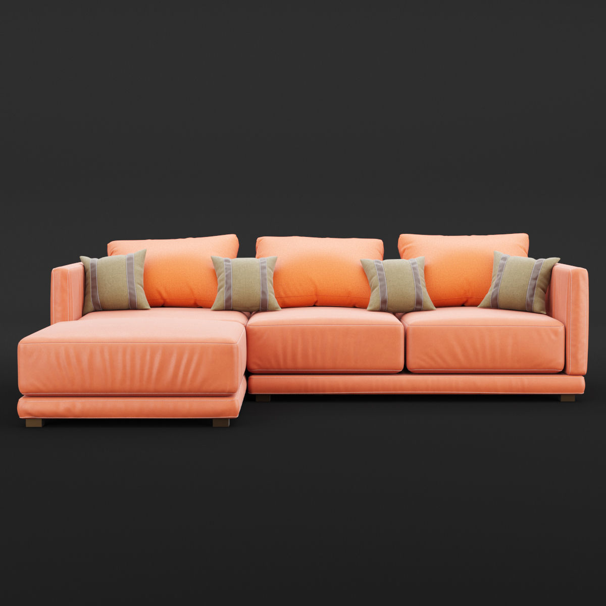 Modern angle sofa 3D model_4