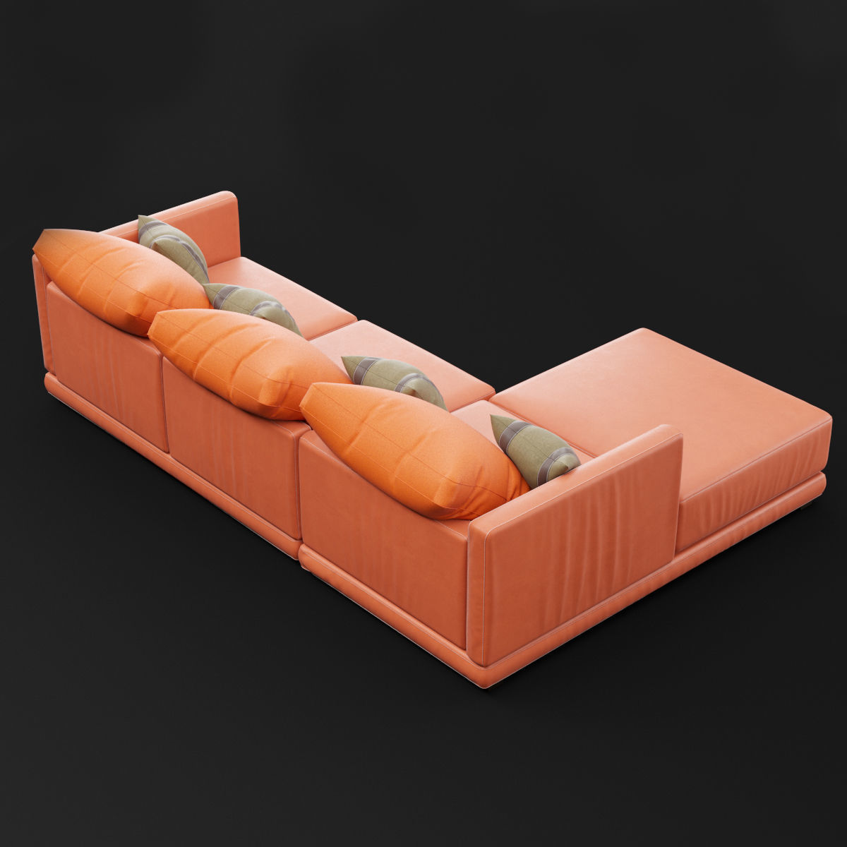 Modern angle sofa 3D model_6