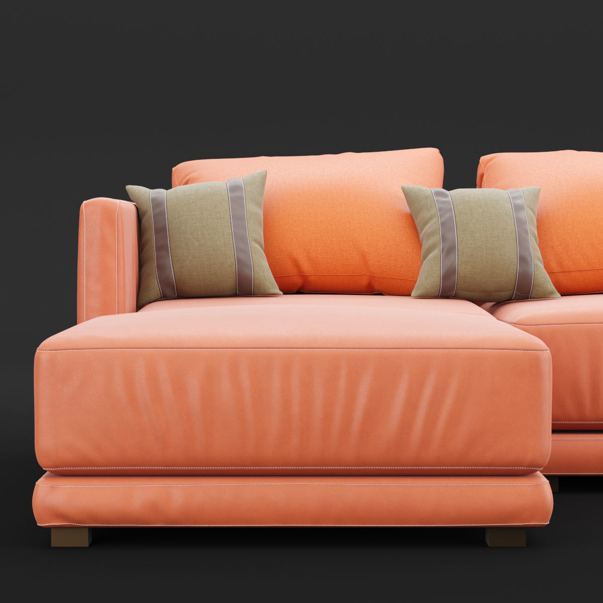 Modern angle sofa 3D model_12