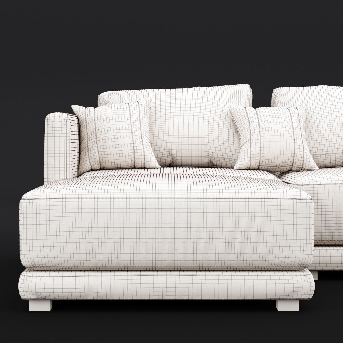 Modern angle sofa 3D model_13