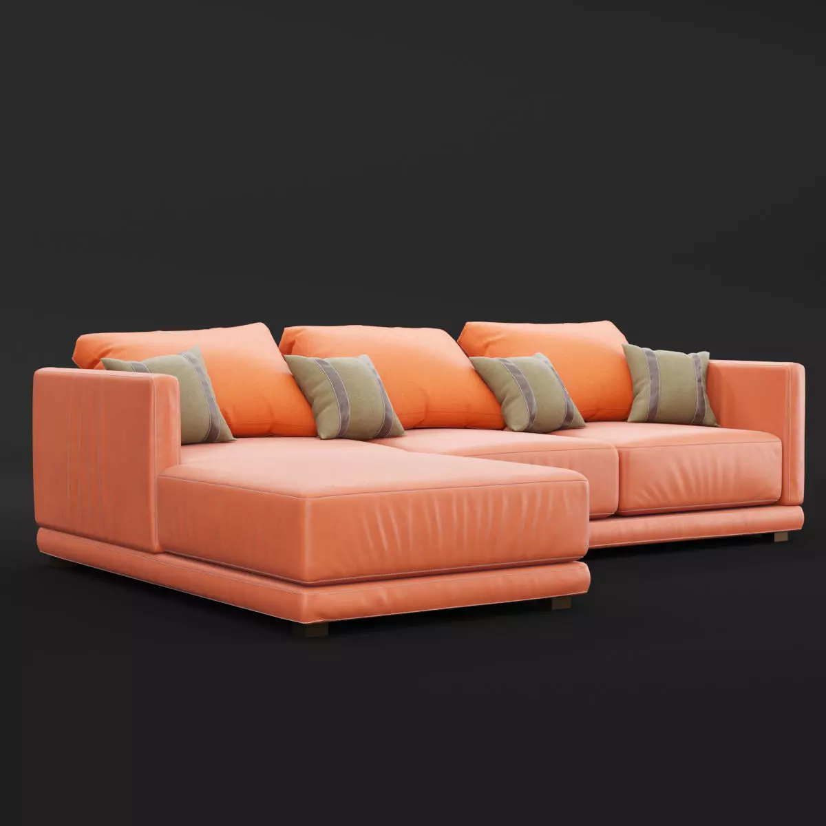 Modern angle sofa 3D model_0