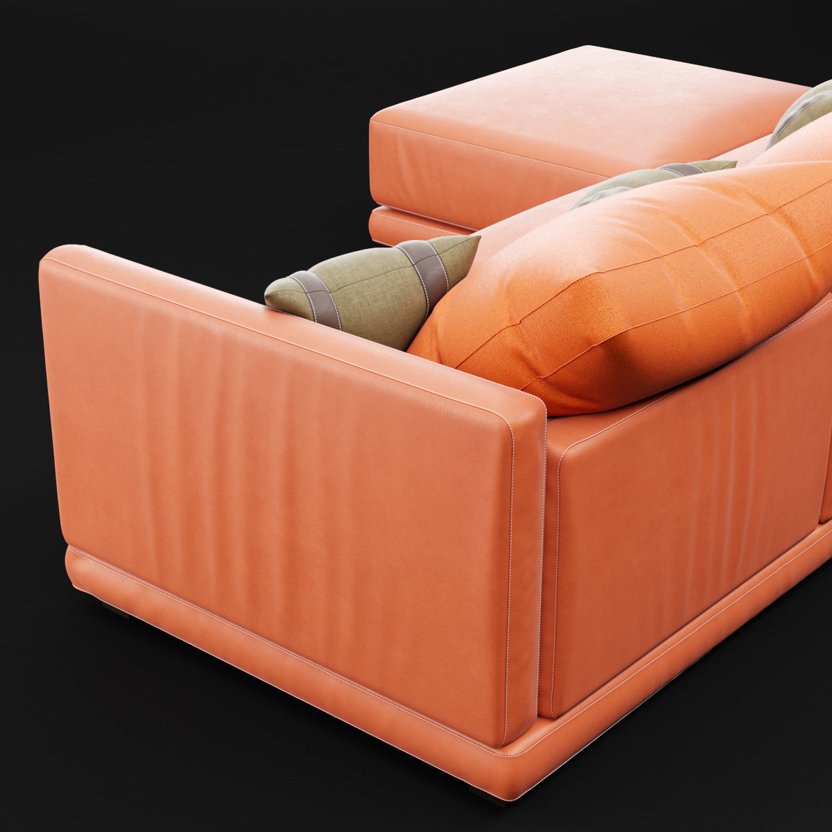 Modern angle sofa 3D model_8