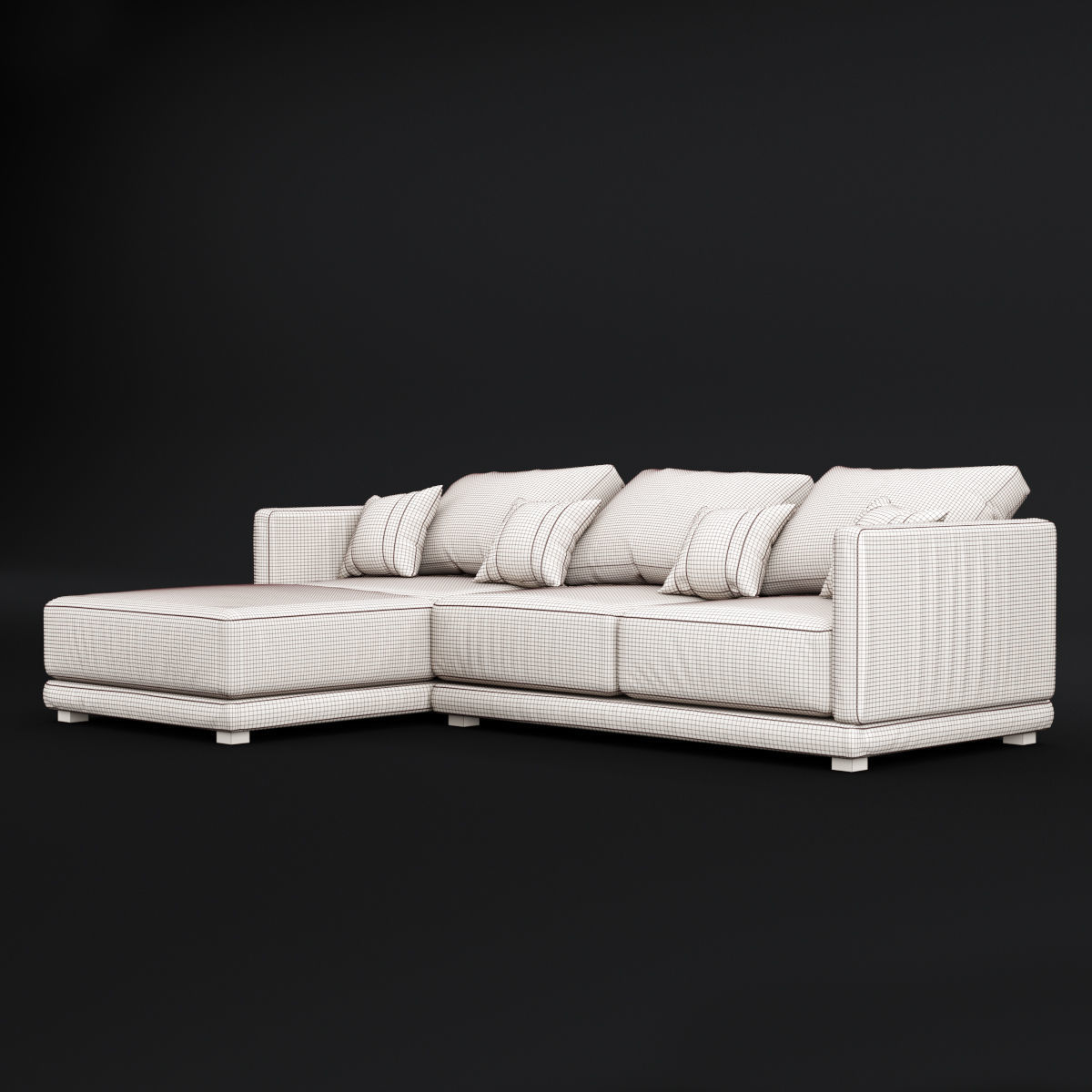 Modern angle sofa 3D model_11