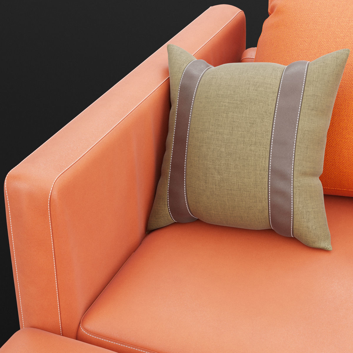 Modern angle sofa 3D model_22
