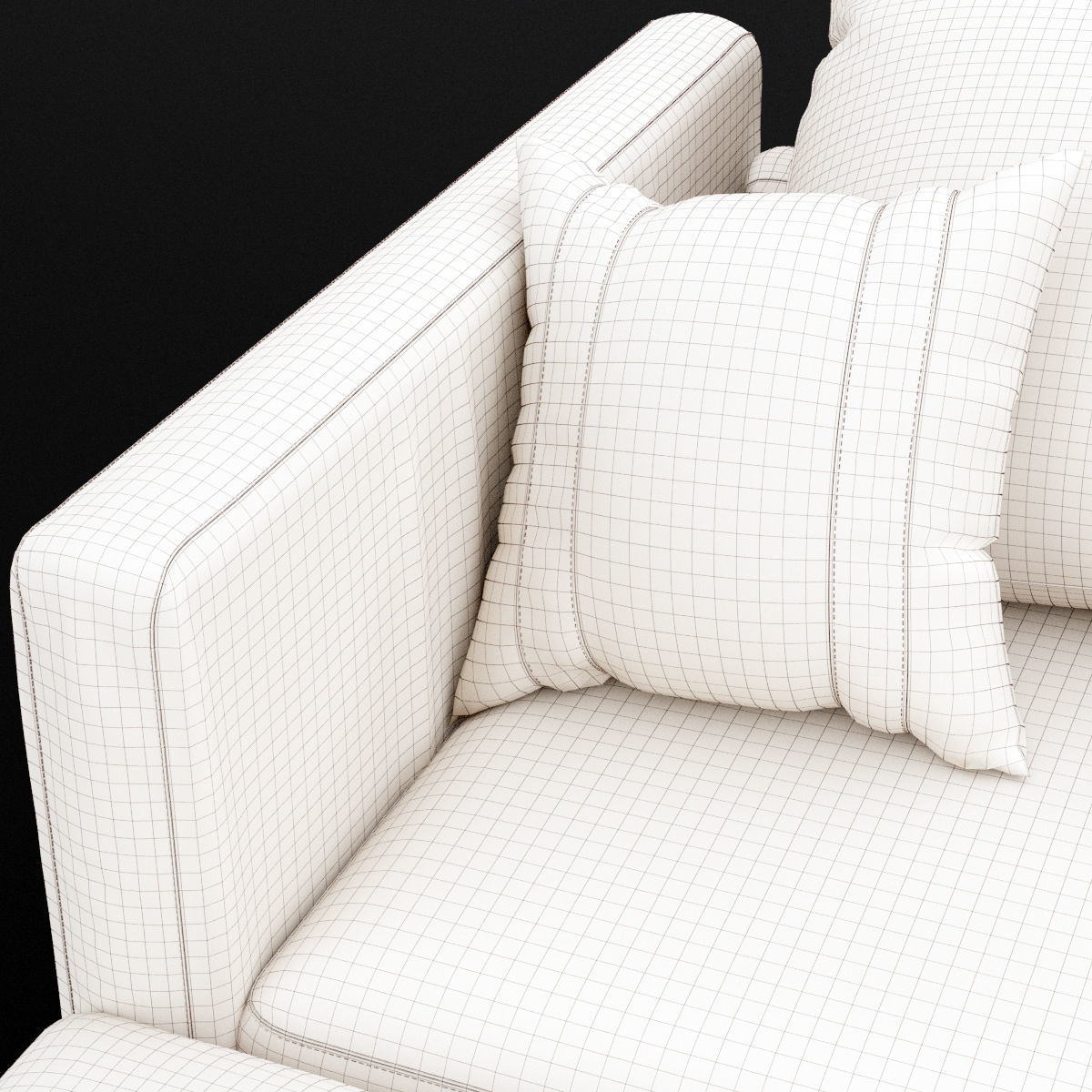 Modern angle sofa 3D model_23
