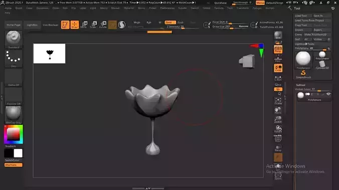 Flowered design glass 